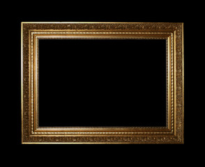 golden frame with clipping path