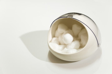 cotton holder with cotton balls