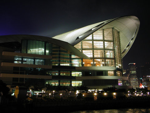 night scene of architecture structure