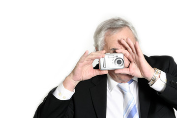 Fototapeta premium senior taking picture