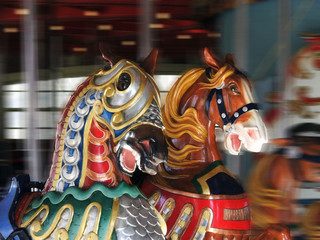 Obraz na płótnie Canvas carousel horses