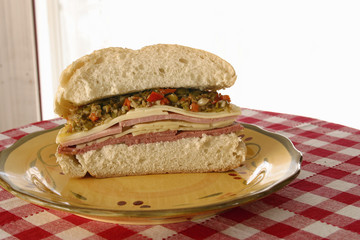 muffaletta sandwich half © Terry Poche
