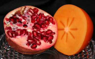 granatapfel und kaki