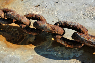 more rusty chain links