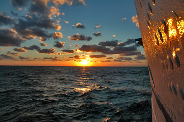 sunset at sea