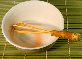 tea bowl and whisk