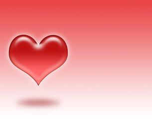 small floating heart