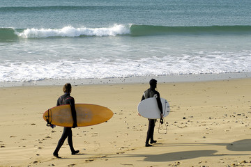 Fototapeta na wymiar surfers