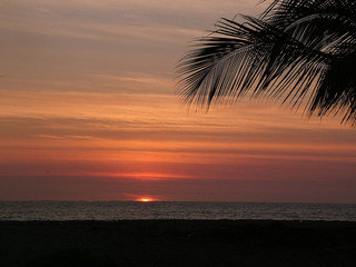 fin d un coucher de soleil au mexique