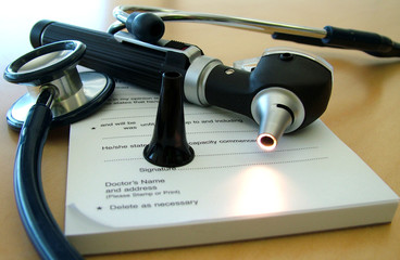 doctors tools of the trade on desk