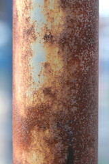 rusty lamp post