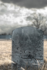 blank headstone