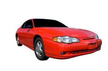 Obraz na płótnie Canvas czerwony samochód izolowane