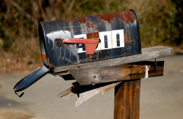 abandoned mailbox