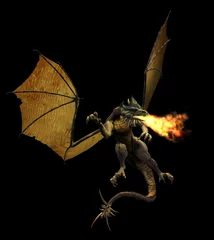 Papier Peint photo autocollant Dragons dragon cracheur de feu