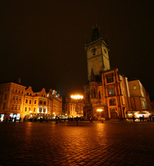 old town square by night
