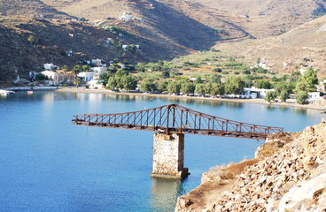 Naklejka premium greece, mega livadi, serifos