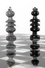 chess pieces - king and king on board