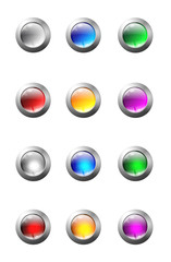 set of glass buttons