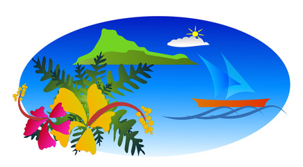 Fototapeta na wymiar tropical illustration
