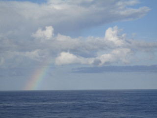 clouds and rainbow