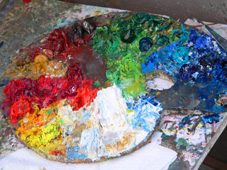 la palette de l'artiste