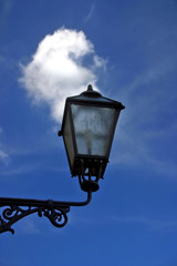 Fototapeta na wymiar lamp and sky