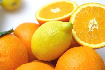 lemons and oranges background