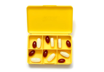 pills in a container