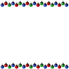 christmas bulbs background/frame