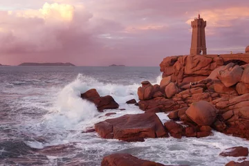 Lichtdoorlatende gordijnen Kust phare bretagne