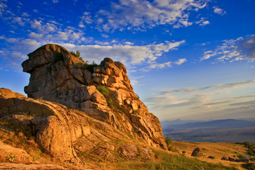 rocks at sunset in macedonia