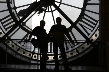 clock at the orsay museum - obrazy, fototapety, plakaty