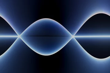 Cercles muraux Vague abstraite ondes sinusoïdales numériques
