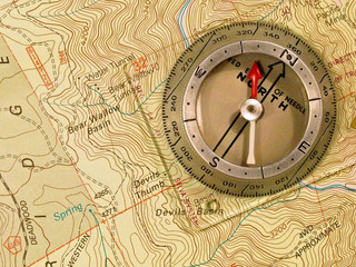 4wd, topo map , compass