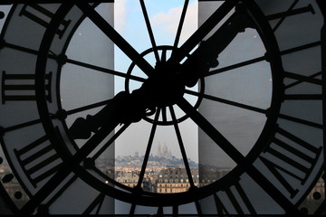 clock at the orsay museum - obrazy, fototapety, plakaty