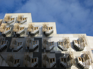 scottish parliament, close up