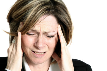 businesswoman migraine