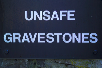 unsafe gravestones