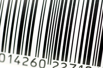 barcode in close up