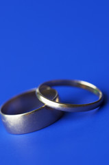 wedding rings in close up