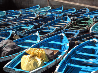 blue boats