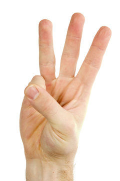 three fingers isolated