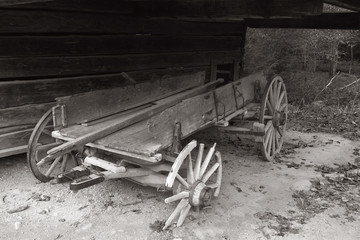 Fototapeta na wymiar wagon pionierem