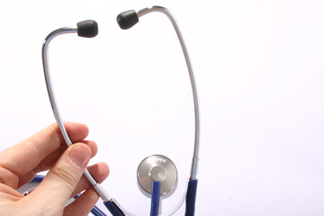 stethoscope in hand