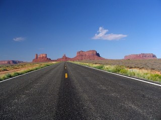 street to monument valley