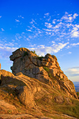 rocks at sunset in macedonia