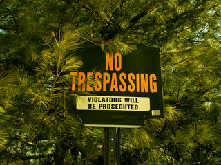 no trespassing