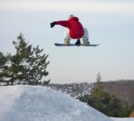 Türaufkleber big air snowboarder © Robert Pernell