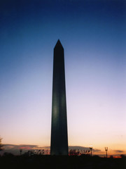 washington monument, washington dc at dusk